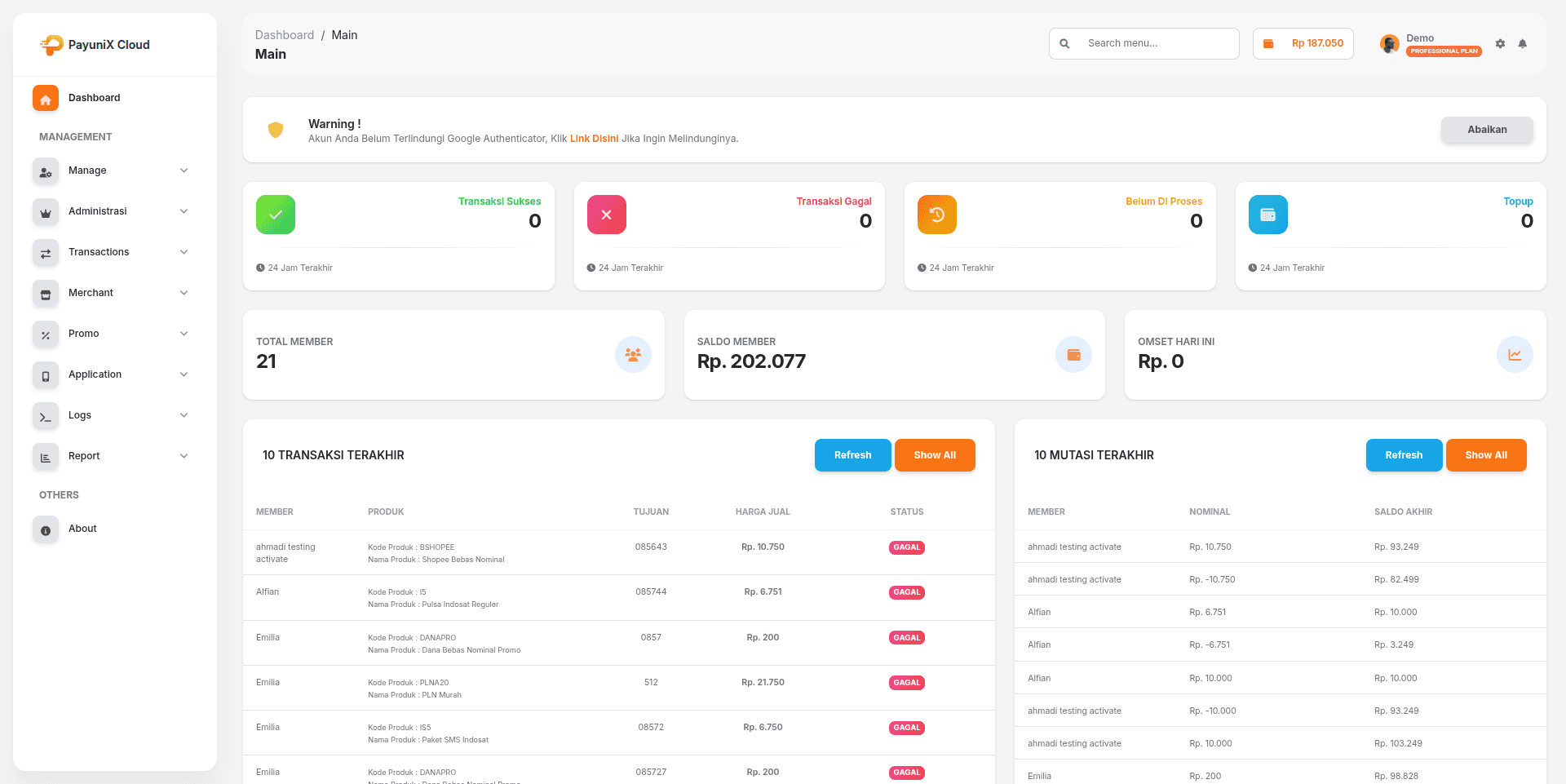 Dashboard